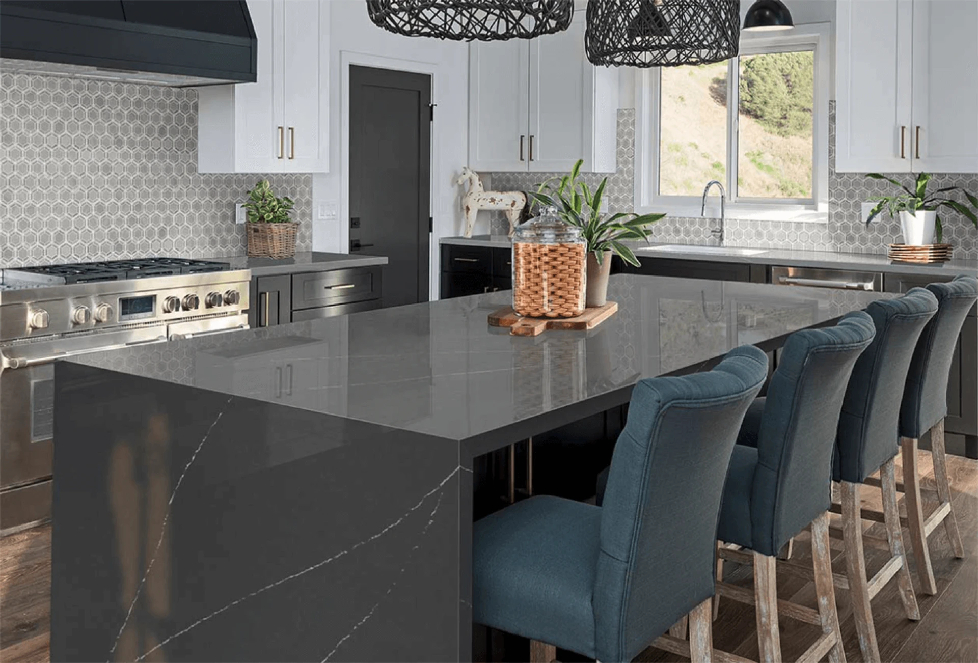 grey countertop