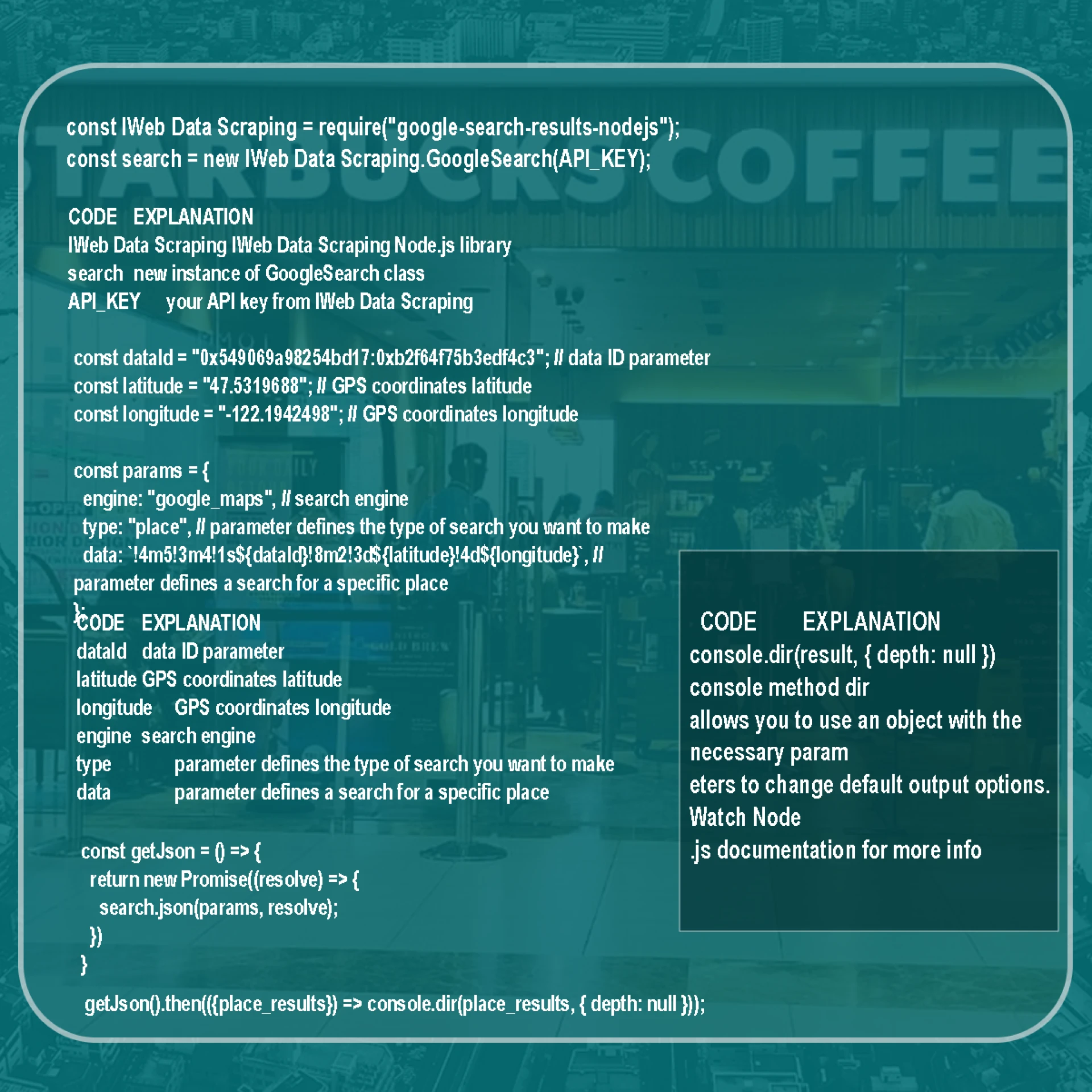 Scraping-Google-Maps-Place-Data-with-NodeJS- Complete-code