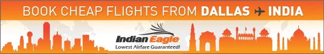 Dallas to India flights, Indian Eagle travel deals, cheap fares from Texas to India