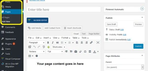 How to add new page to your website