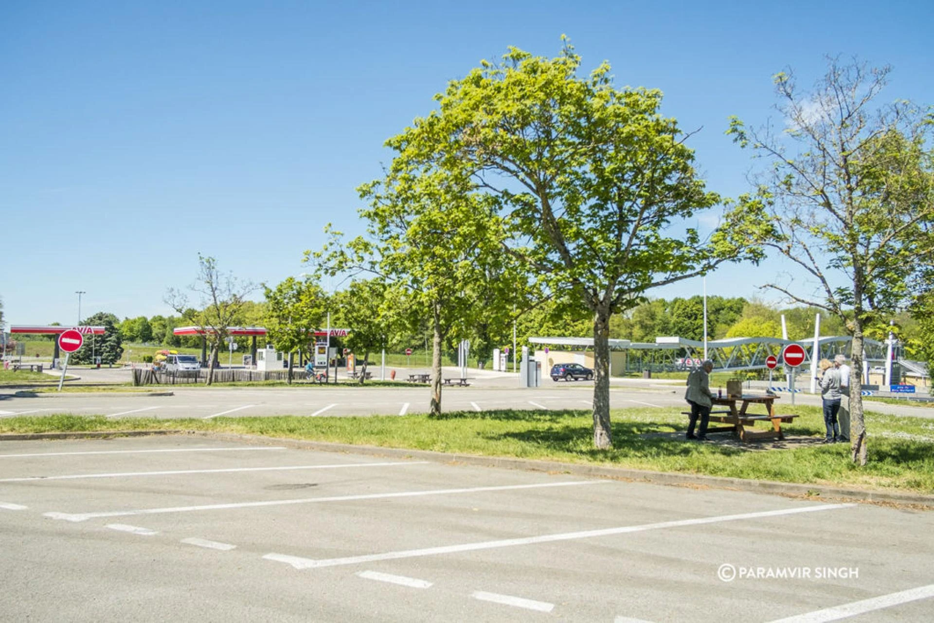 Highway rest stop, France