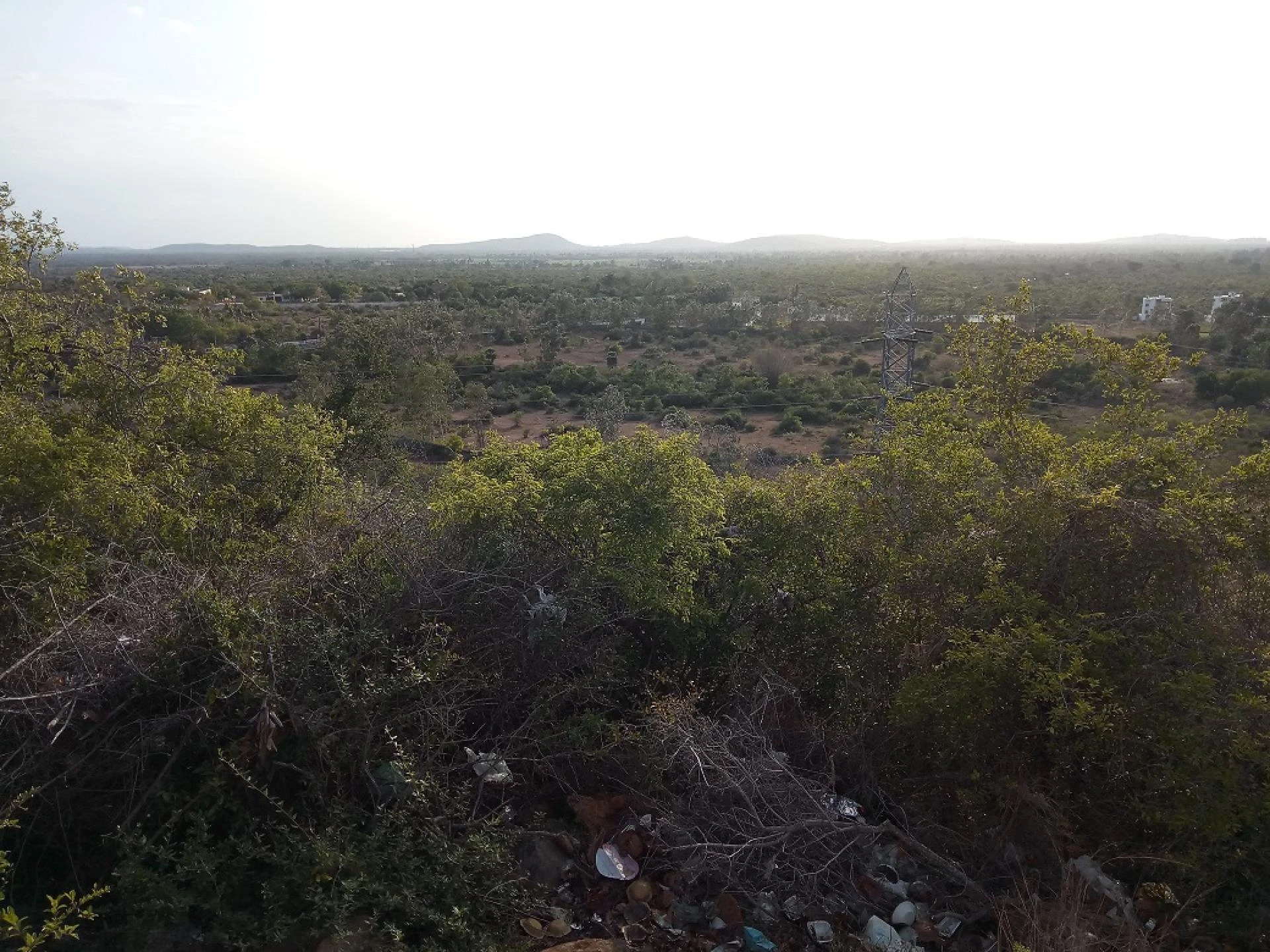 top view from a small hill Temple at chennai