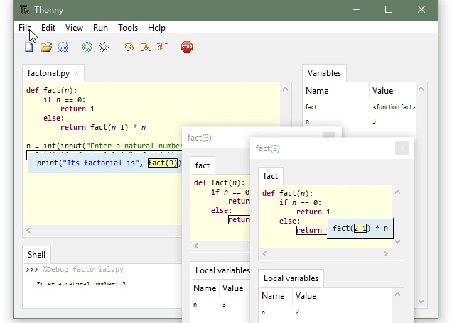thonny ide screenshot