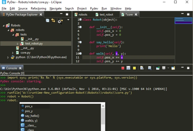 pydev ide for python
