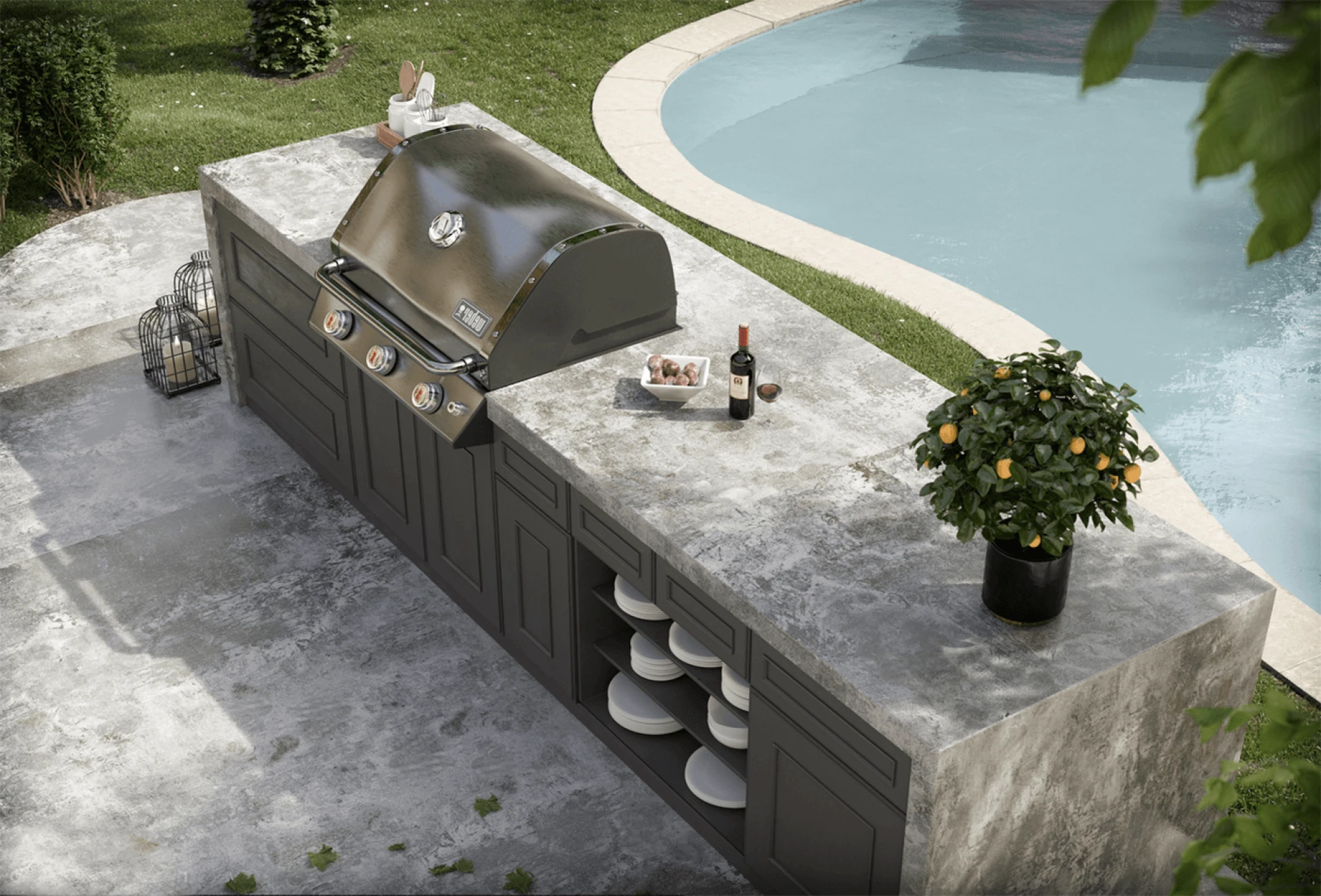 outdoor kitchen