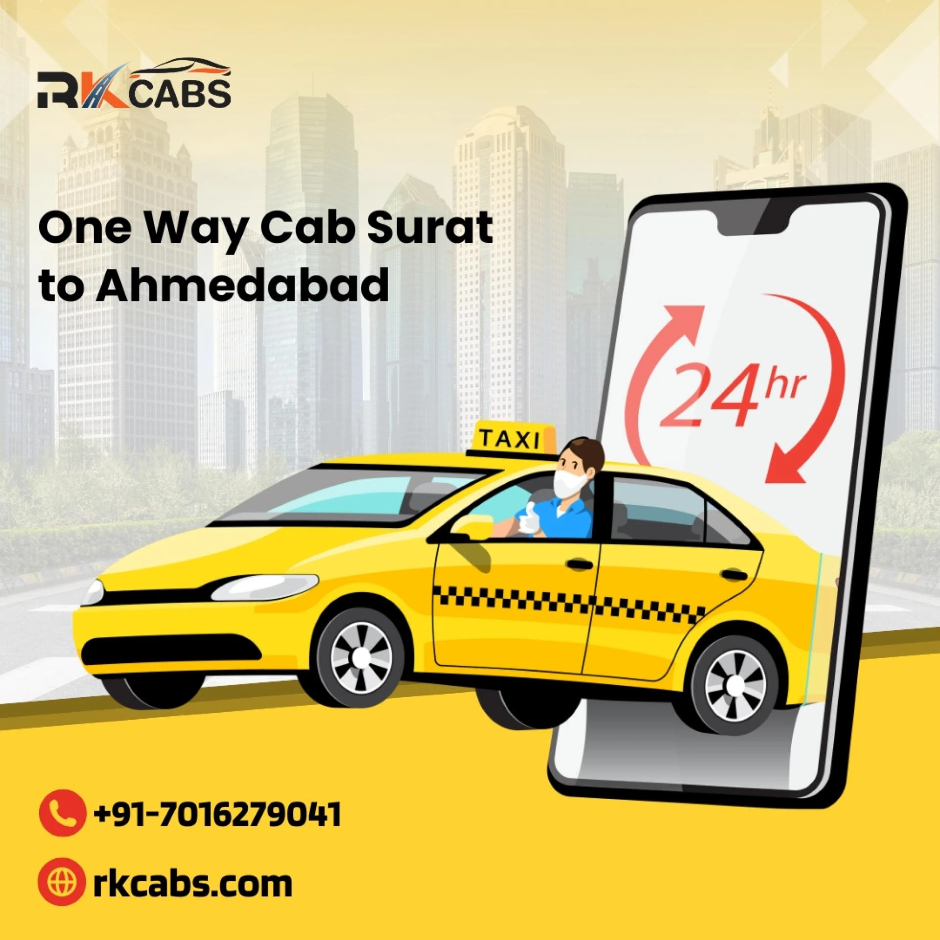 Surat to Ahmedabad Cab Service - Reliable and Comfortable Rides with RK Cabs