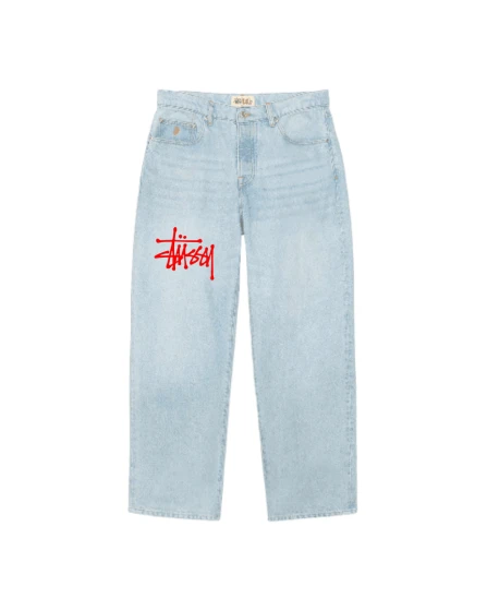 Stussy Jeans with the Red Logo: A Streetwear Icon