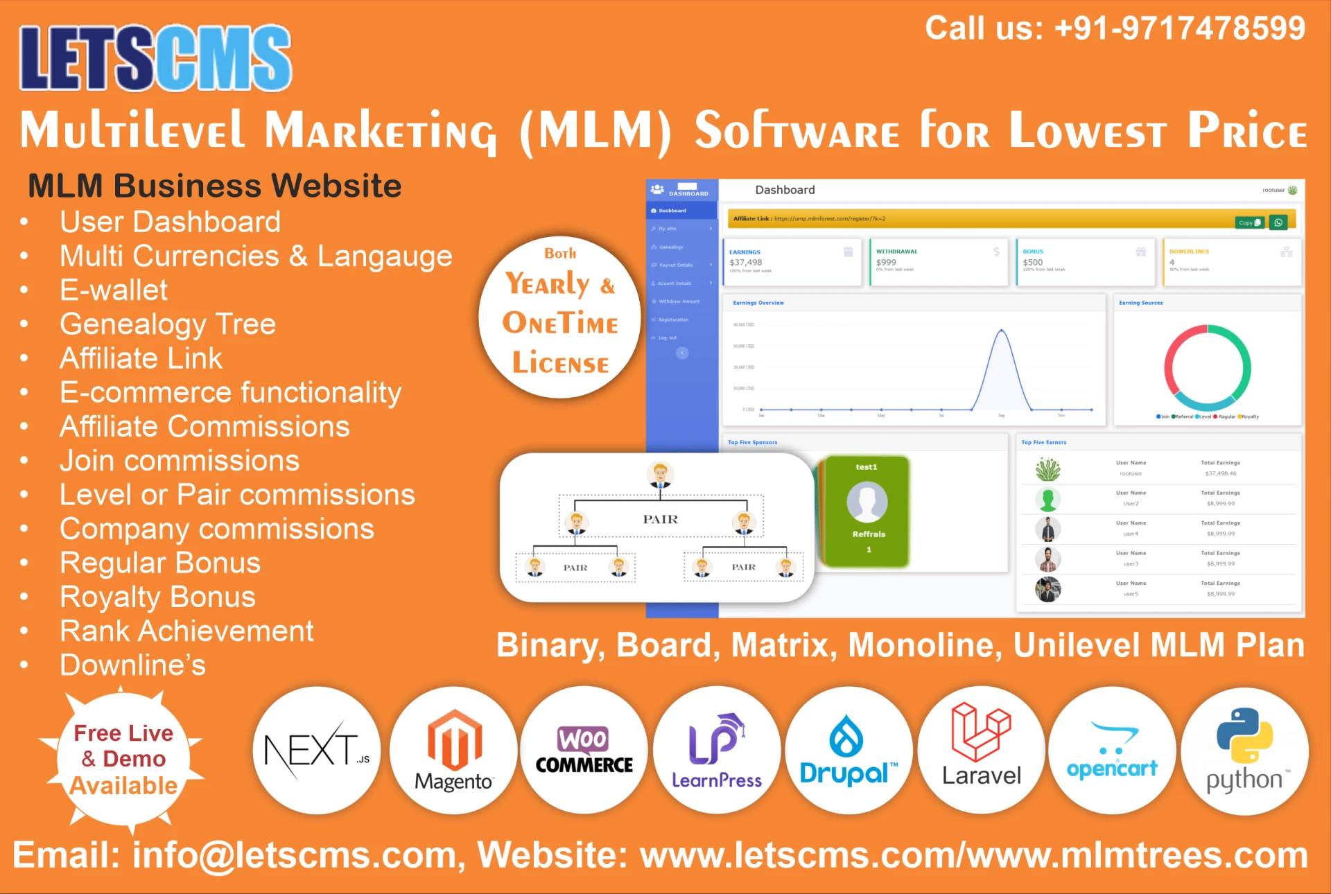 Multi-level Marketing (MLM), also known as Network Marketing Business Software