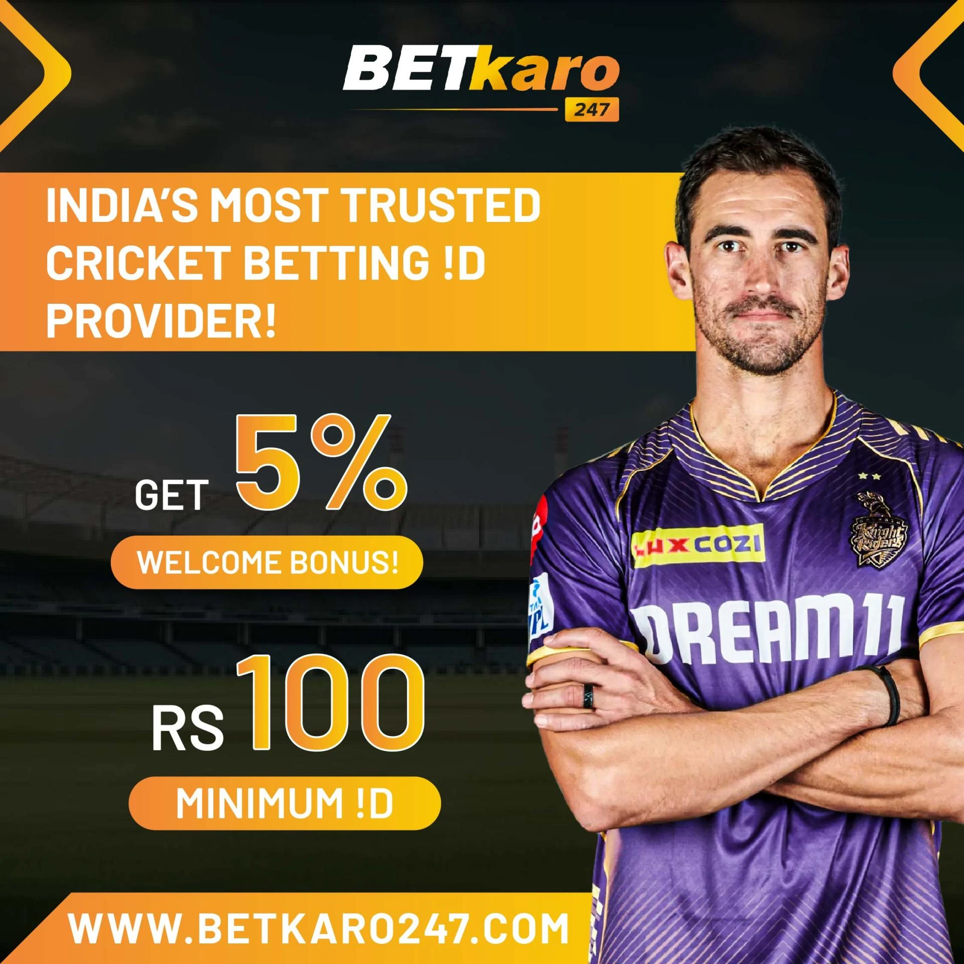 India's biggest cricket betting id provider : Betkaro247