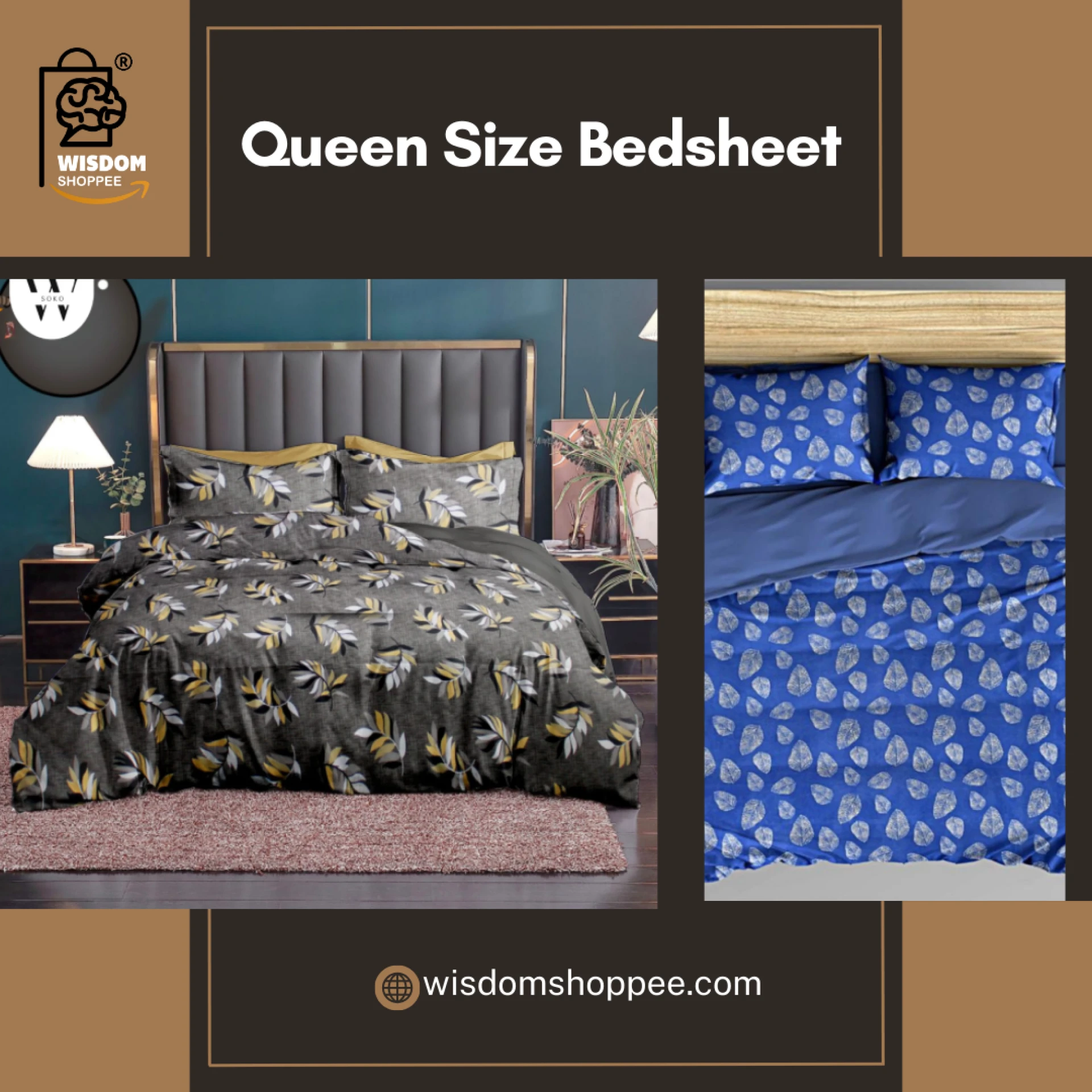 Shop the Best Queen Size Bedsheet & Bed Set Queen Collection at Wisdom Shoppee