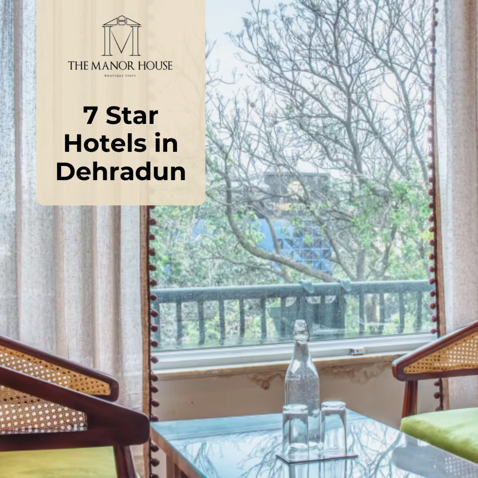 Which 7-star hotels in Dehradun provide the best views of the mountains