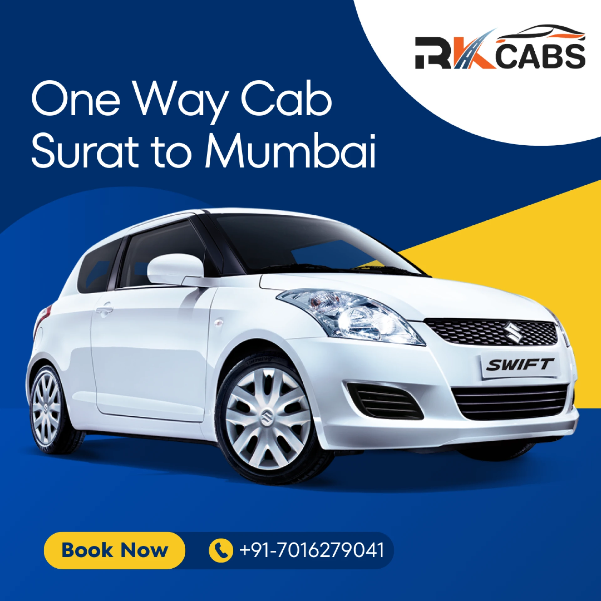 What are the benefits of choosing a one-way cab service from Surat to Mumbai