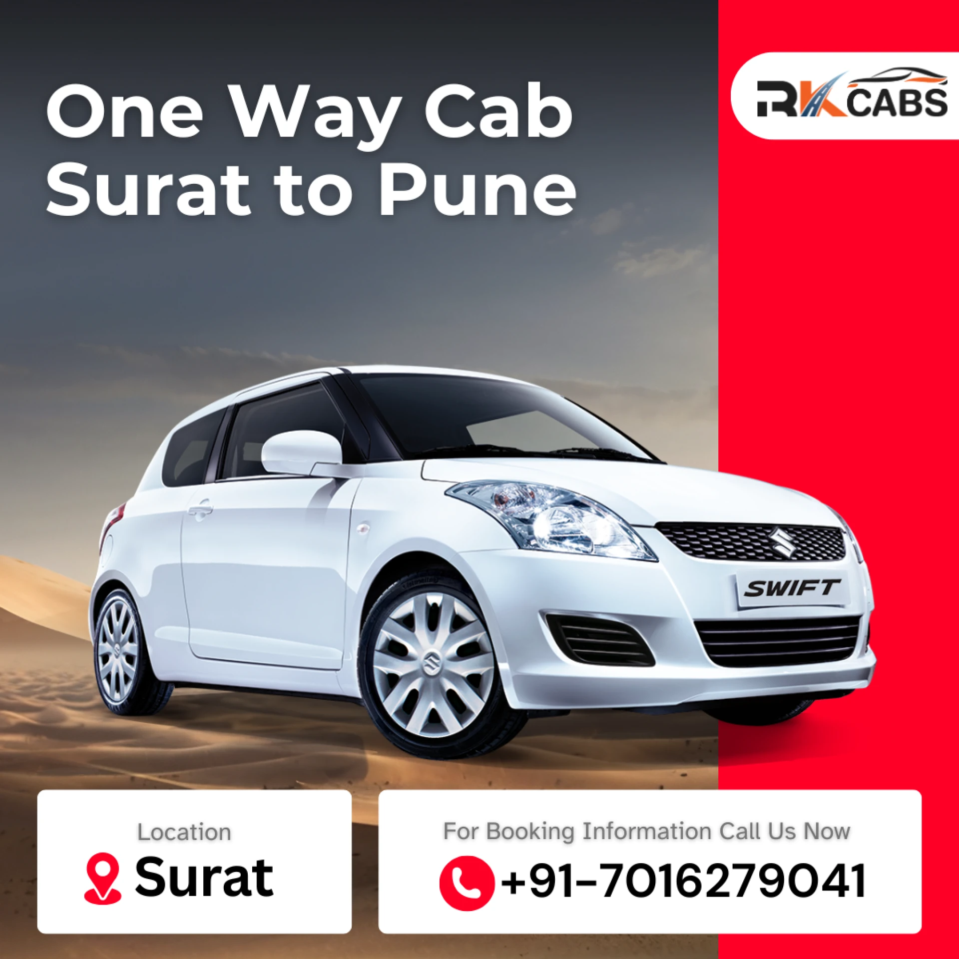 Which is the Best One-Way Cab Service from Surat to Pune