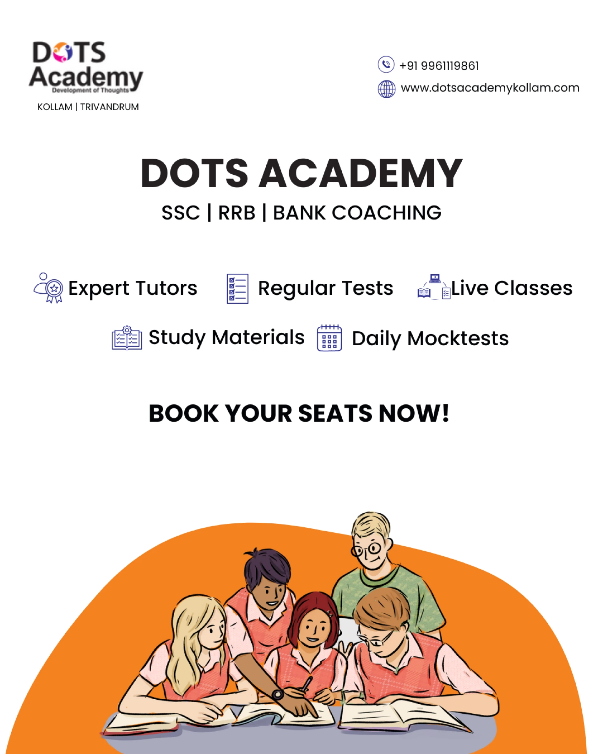 Dots Academy Best PSC SSC CHSL Coaching Kollam