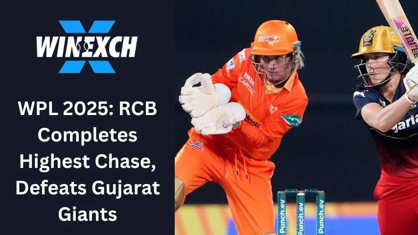 WPL 2025: RCB Completes Highest Chase, Defeats Gujarat Giants