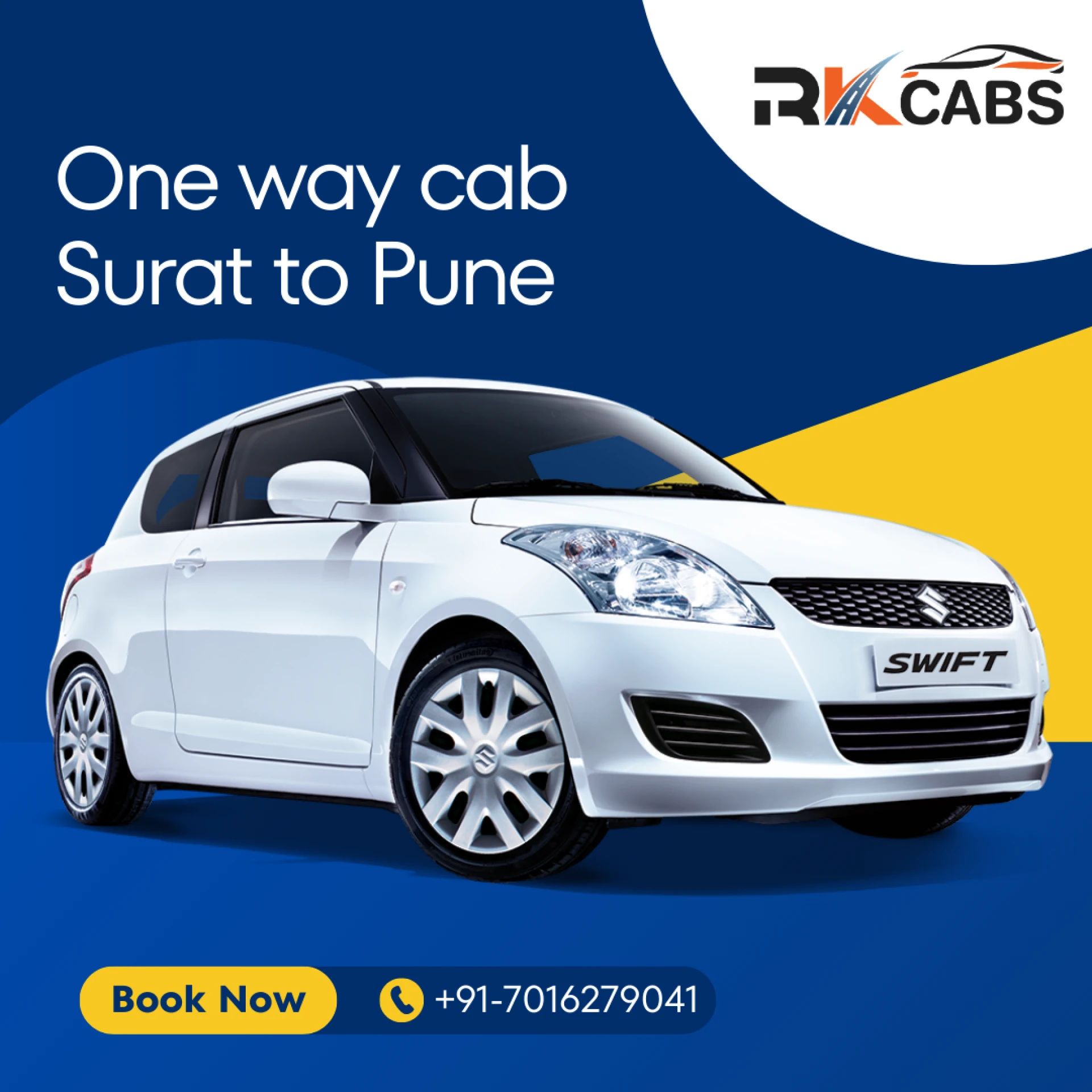 Best One Way Cab Surat to Pune - Hassle-Free Journey with RK Cabs