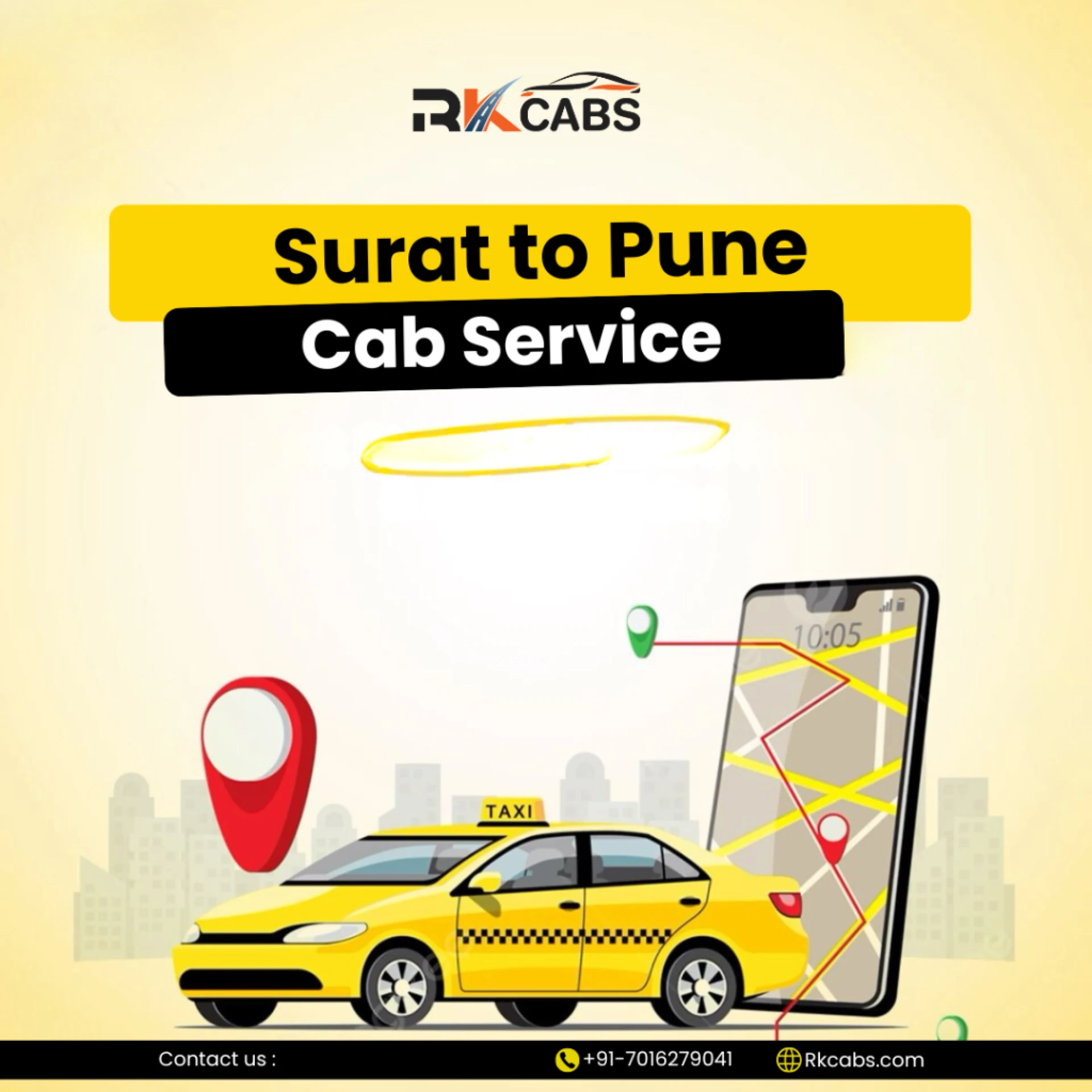 Best One Way Cab Surat to Pune - Hassle-Free Journey with RK Cabs
