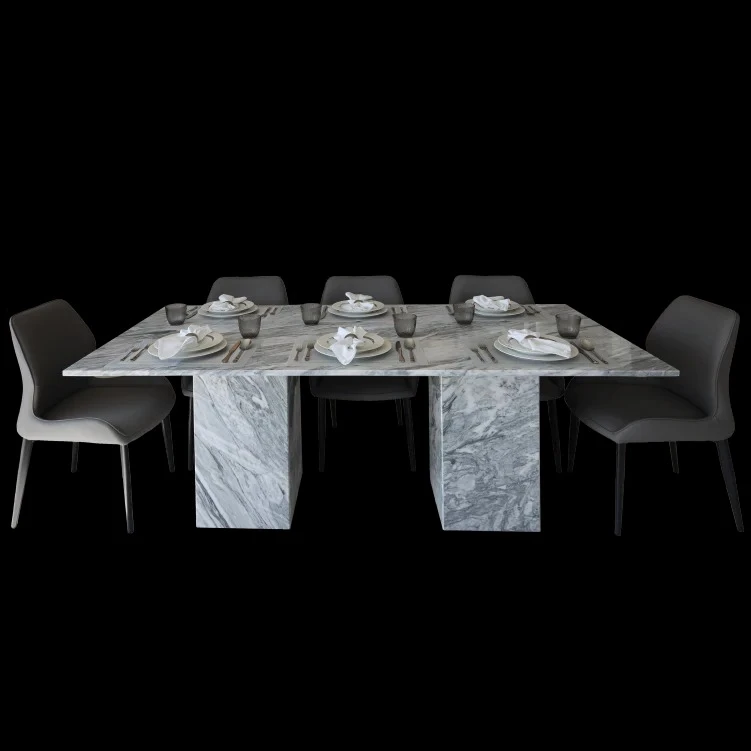 Elegant Metal and Marble Dining Tables and Home Office Collections
