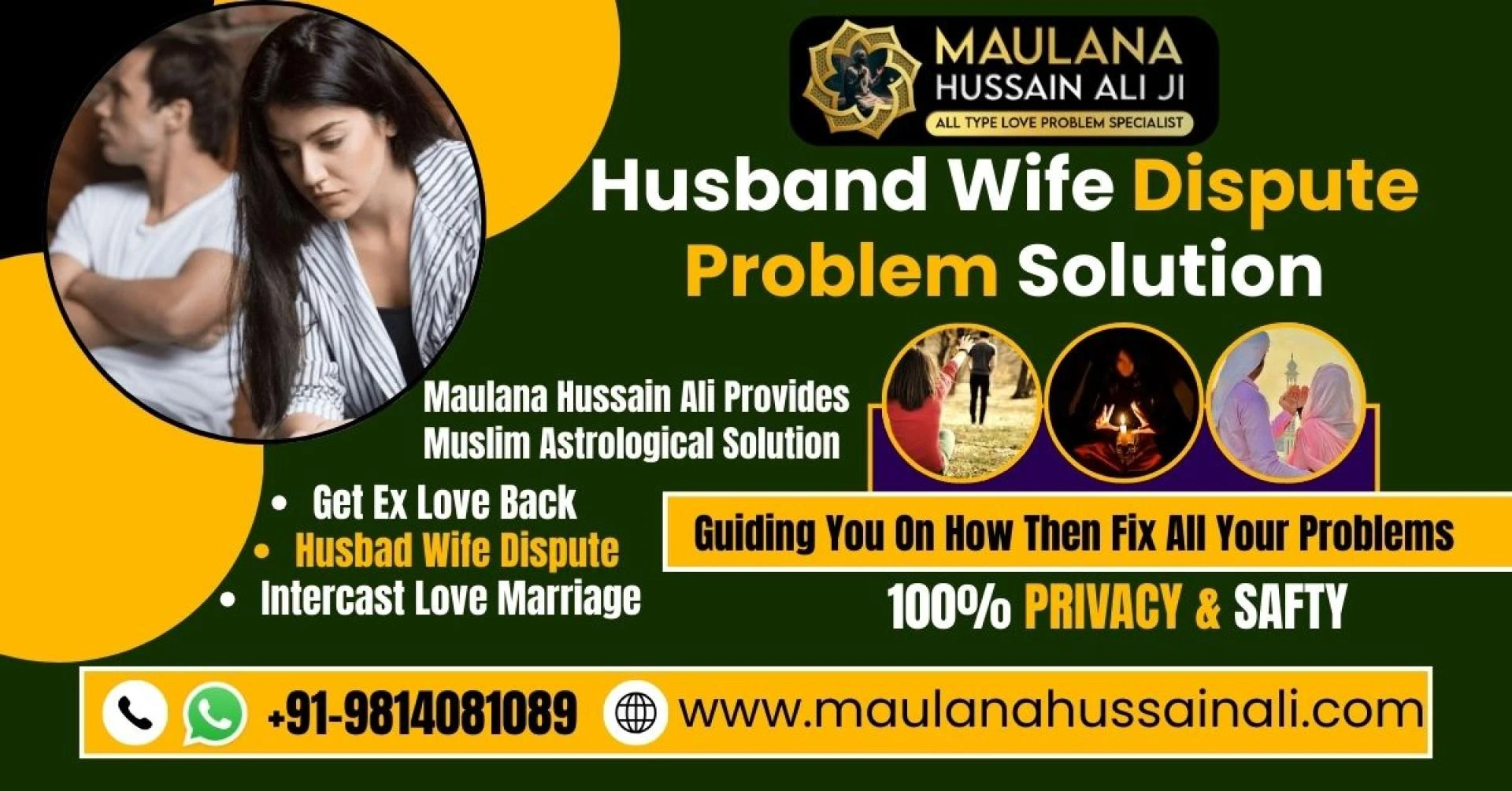 Effective Husband Wife Dispute Problem Solution Expert | Muslim Astrologer