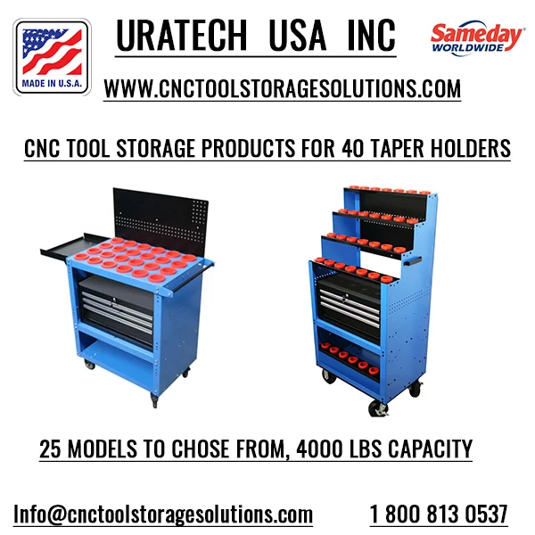 Uratech USA Inc: High-Quality CNC Tool Storage for CAT 40, BT 40, NMTB 40, DV 40, and ISO 40 Holders
