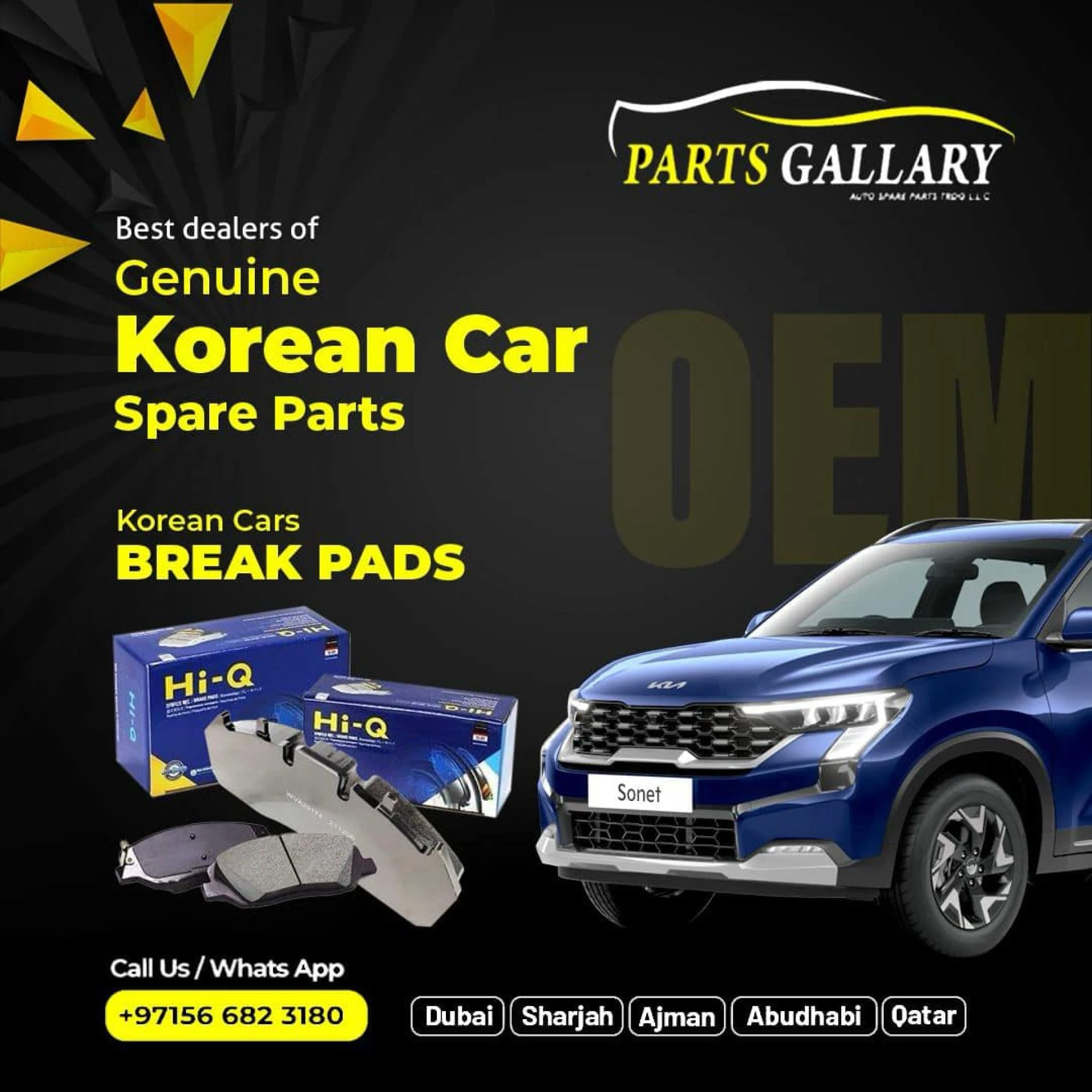 Genuine Korean spare parts suppliers in Dubai