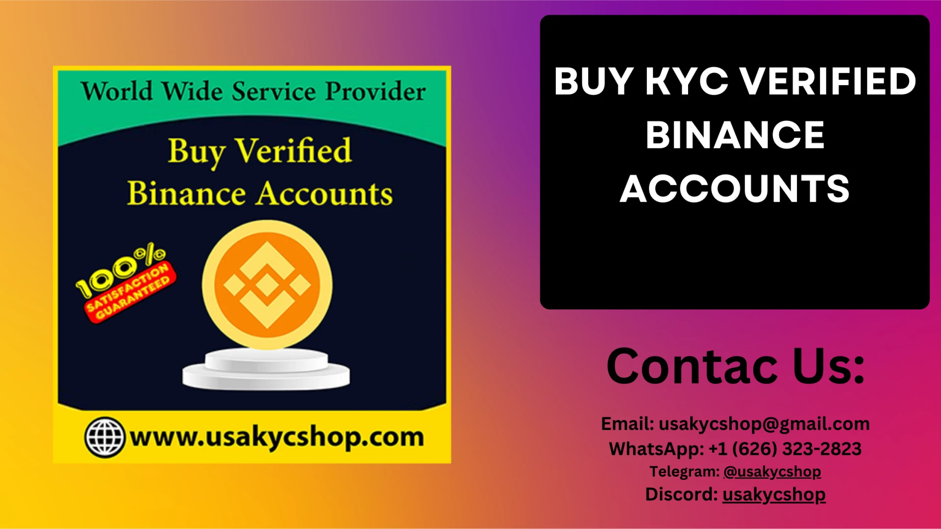 Hoy can buy verified fully KYC Binance accounts?