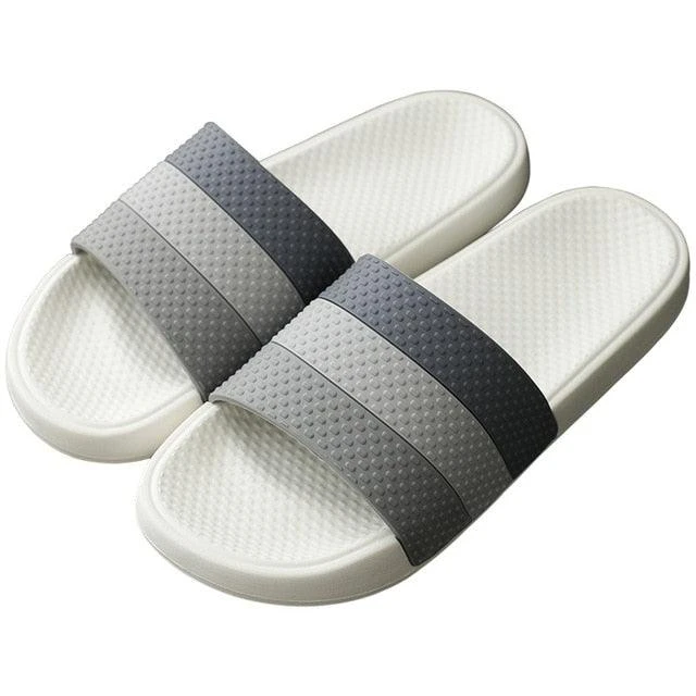 Dual Tone Striped Slippers – Comfort and Style Combined