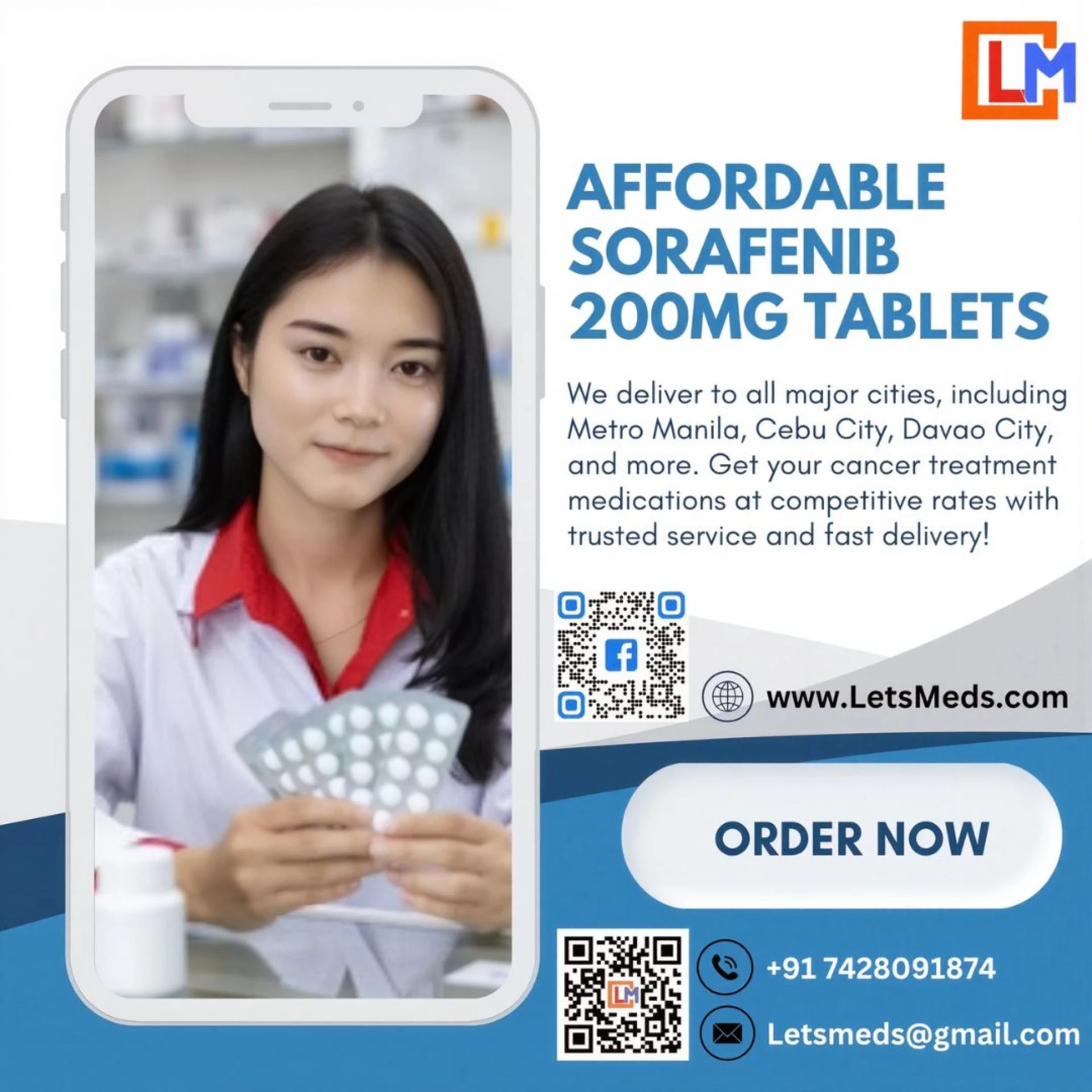 Buy Sorafenib tablets 200 mg price in Philippines