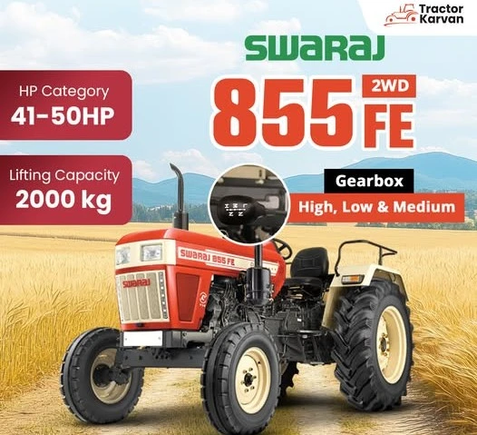 Swaraj 855 FE - Heavy-Duty Tractor for Farming and Hauling