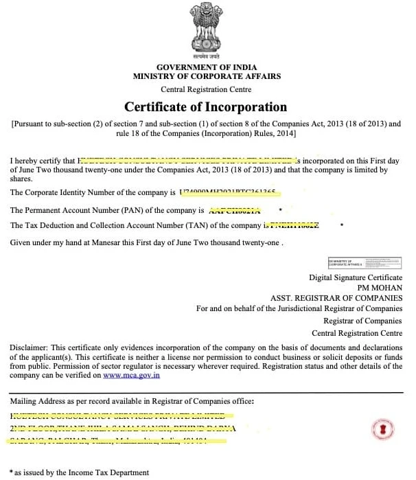 Process of Private Ltd Company Registration