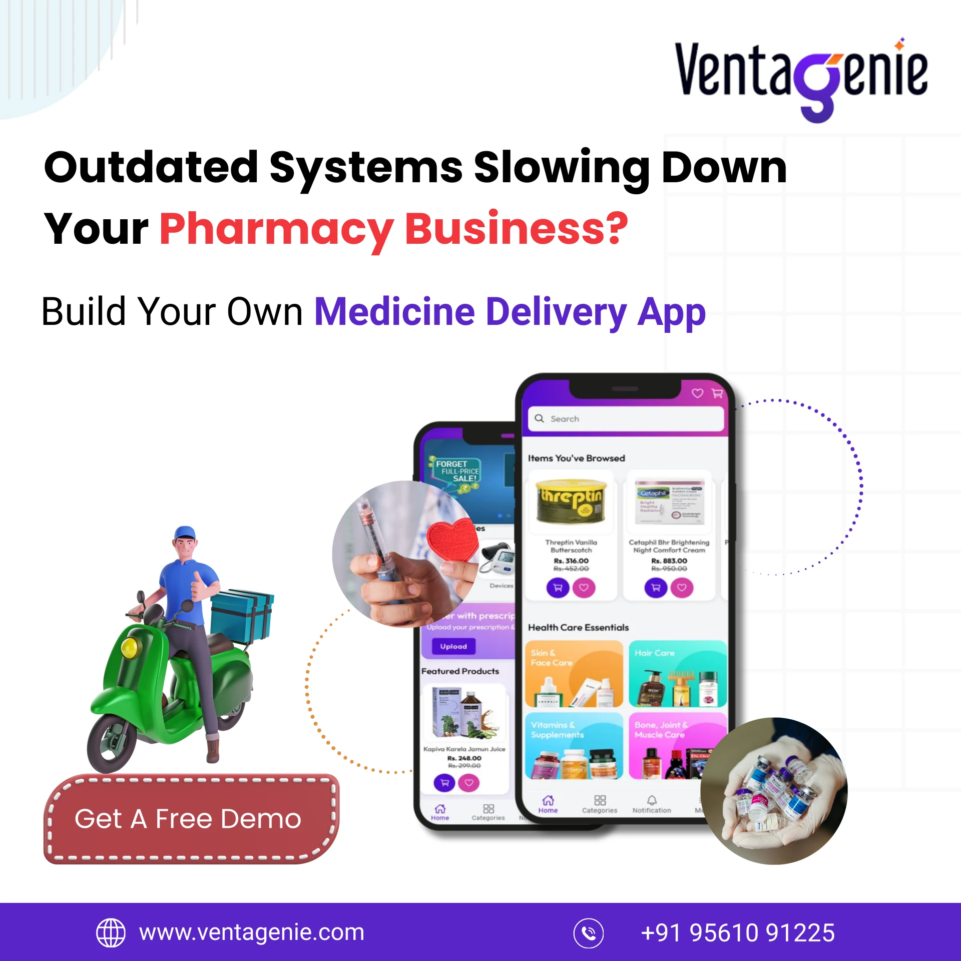 Launch Your Own Medicine Delivery App with Ventagenie!