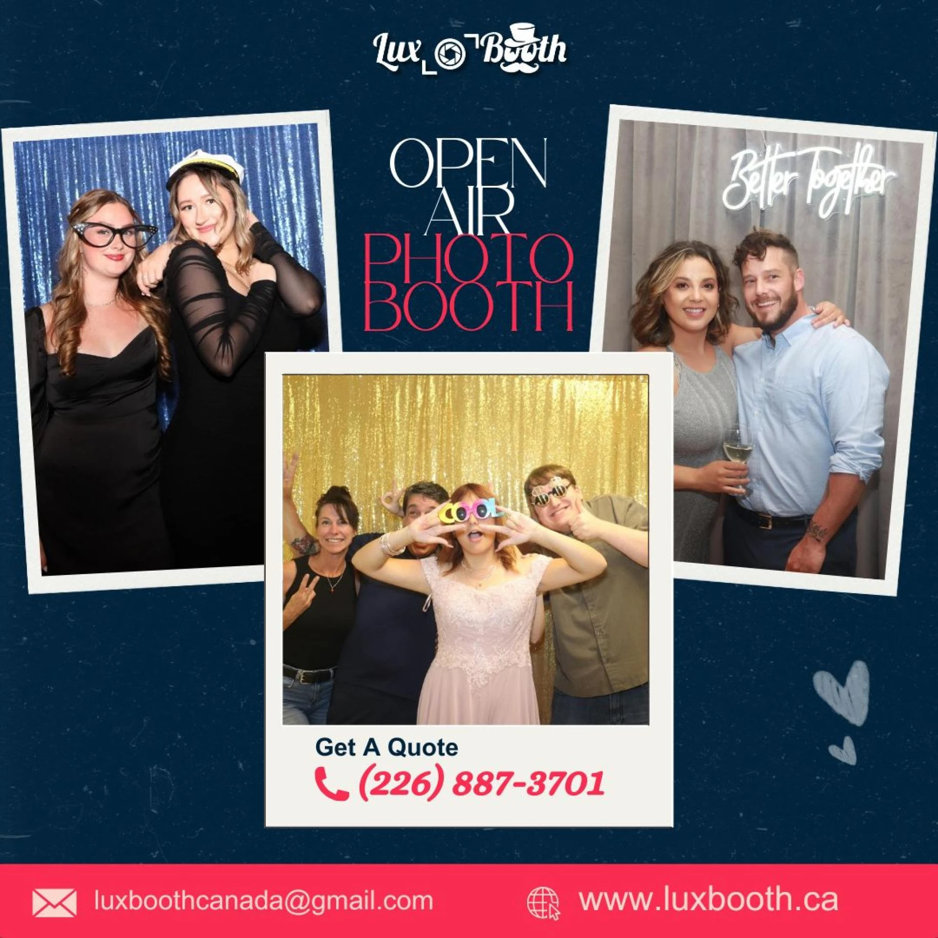 Kitchener Open Air Photo Booth Rental | Lux Booth Canada