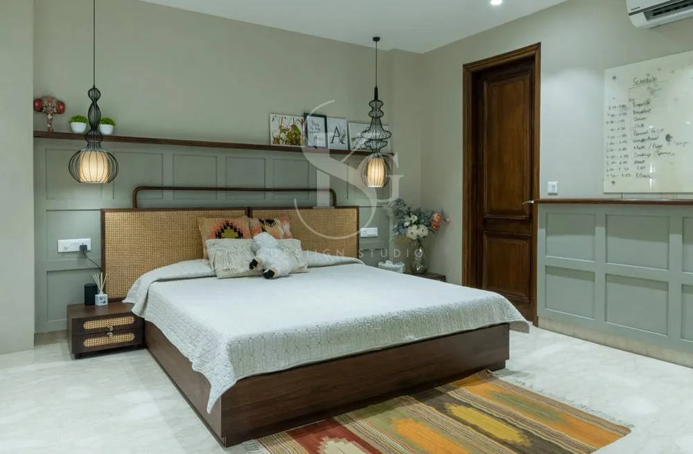 How does theskginc incorporate sustainability into their interior design projects?