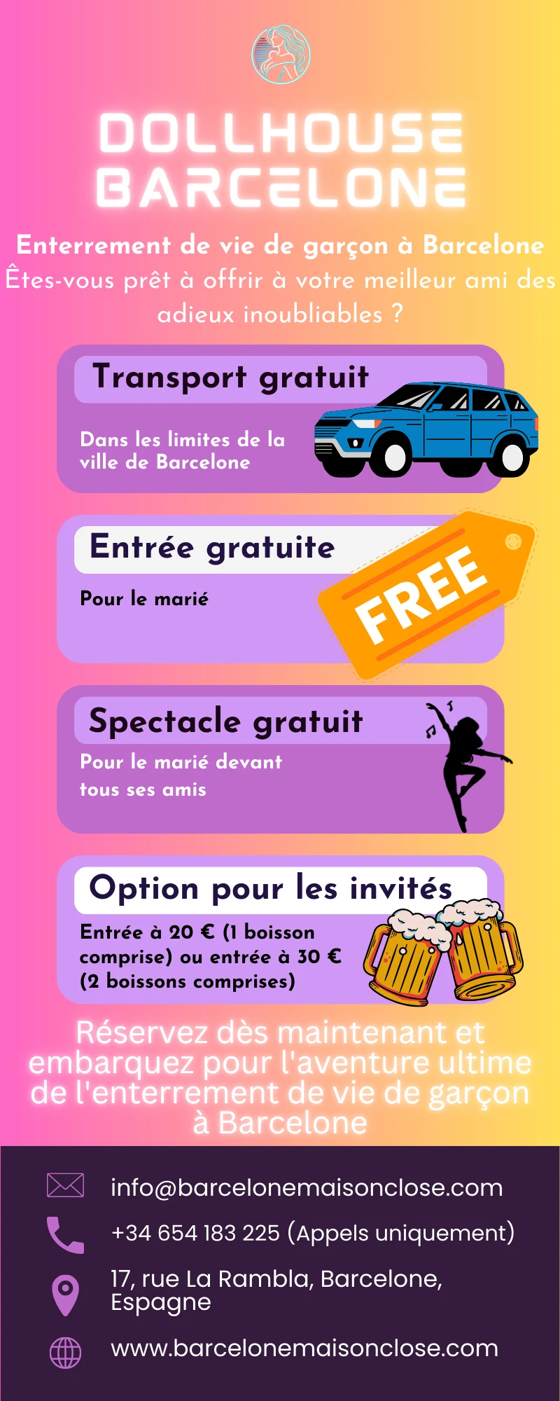 Enterrement de vie de garçon à Barcelone : la soirée ultime