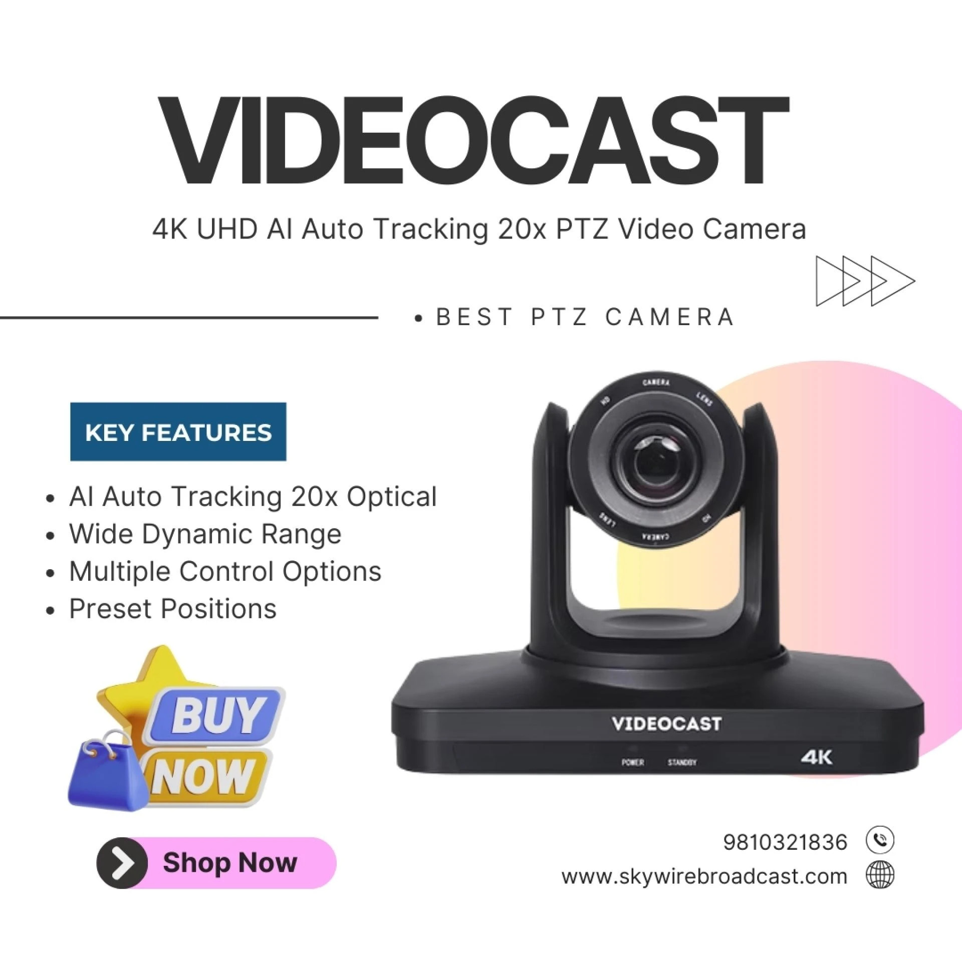 Buy the best 4k PTZ camera for Teaching 