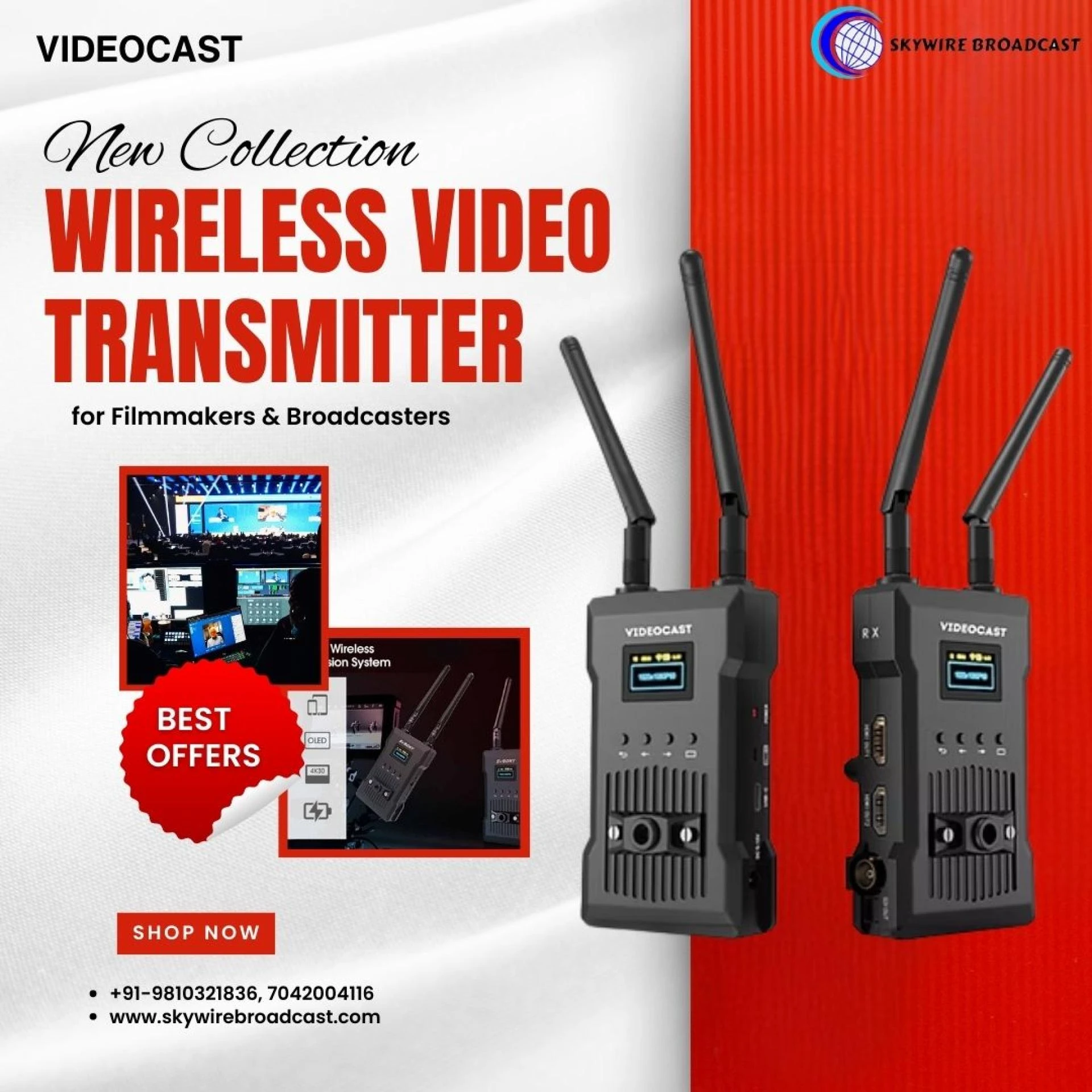 Wireless Video Transmitter System for Filmmakers & Broadcasters