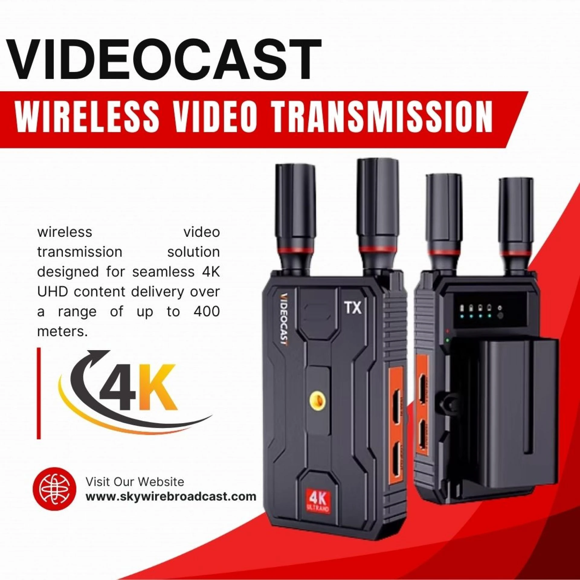 Wireless Video Transmitter System for Filmmakers & Broadcasters