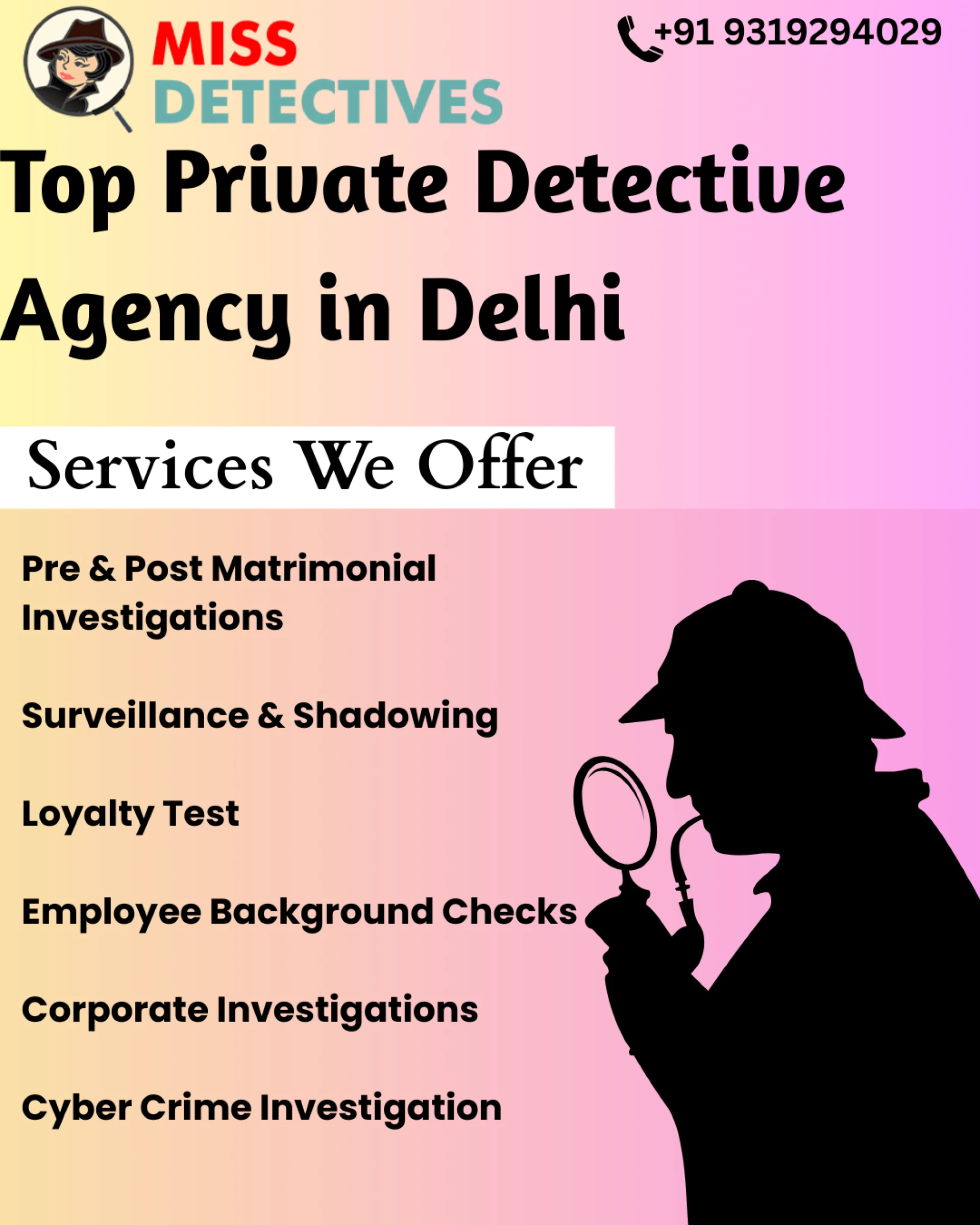 Top Private Detective Agency in Delhi – Trusted Experts in Personal and Corporate Investigations