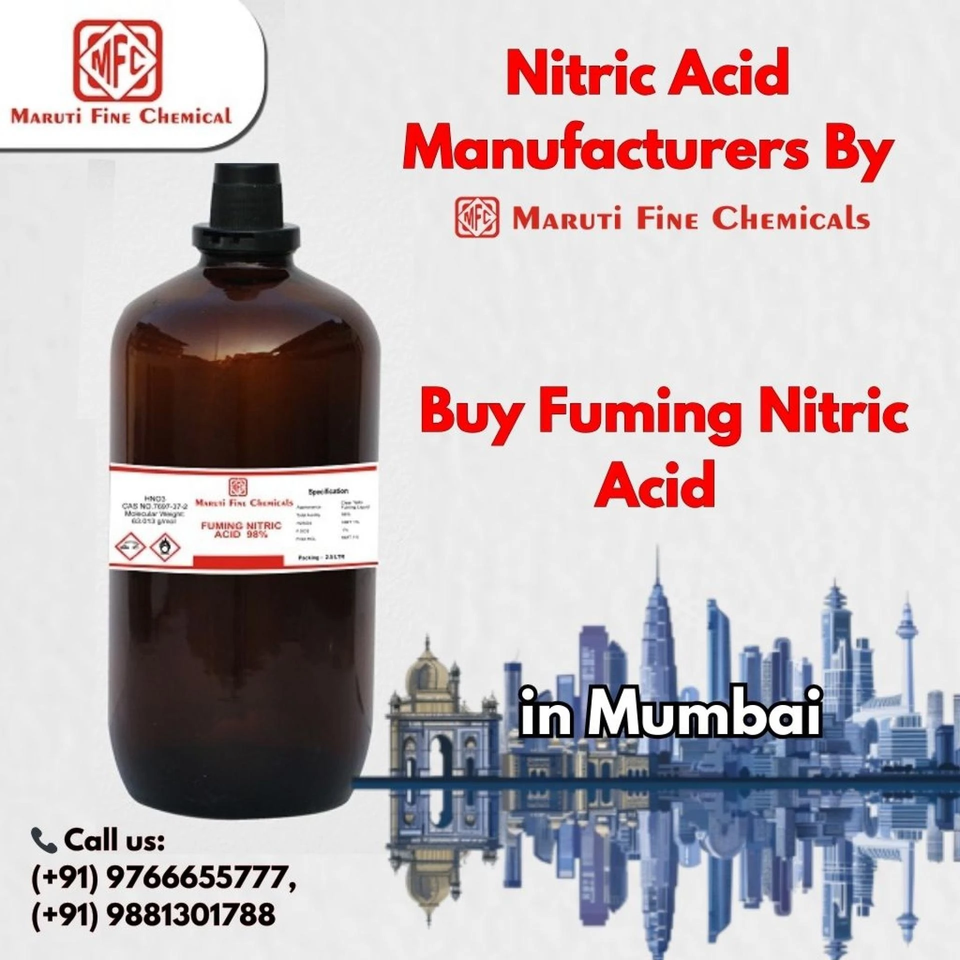 Buy Fuming Nitric Acid in Mumbai - Maruti Fine Chemicals, You Can Count On