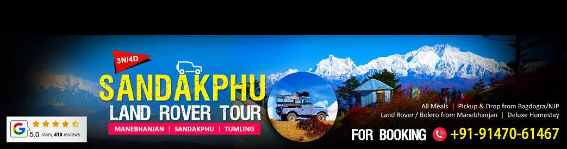 Sandakphu Land Rover Package Tour - Best Deal from Adorable Vacation