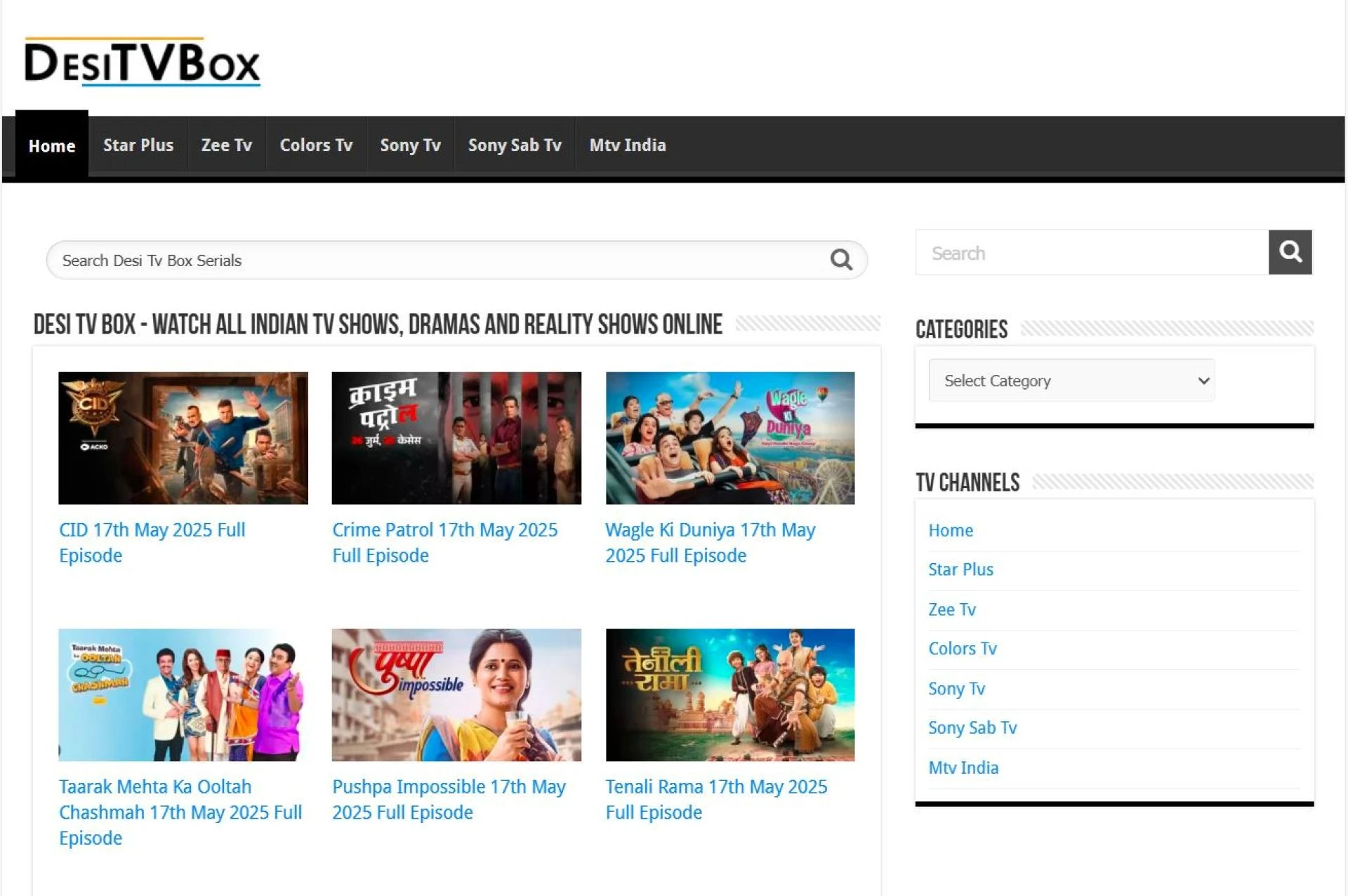 Explore the indian Desi Serials Online