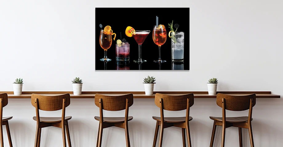 Subtle Touches: Kitchen Wall Art to Enhance Bar Interiors Effortlessly