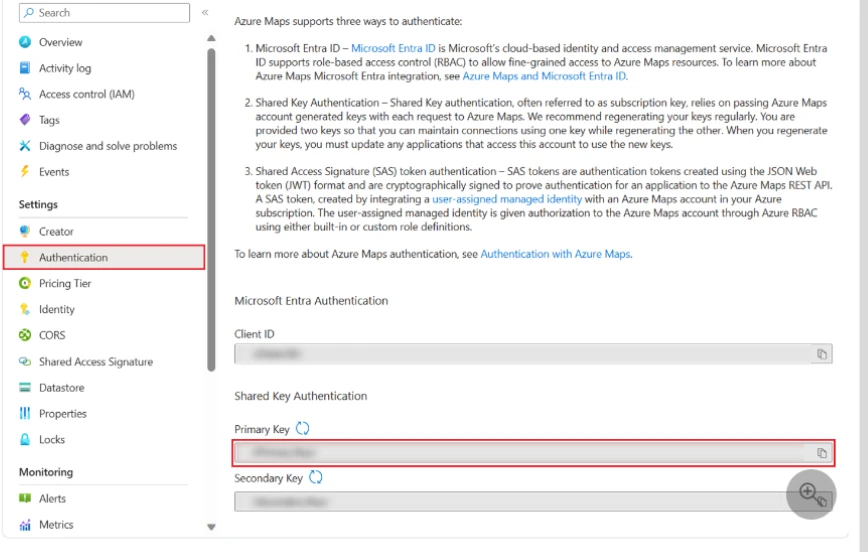 How to Generate Azure Map Key