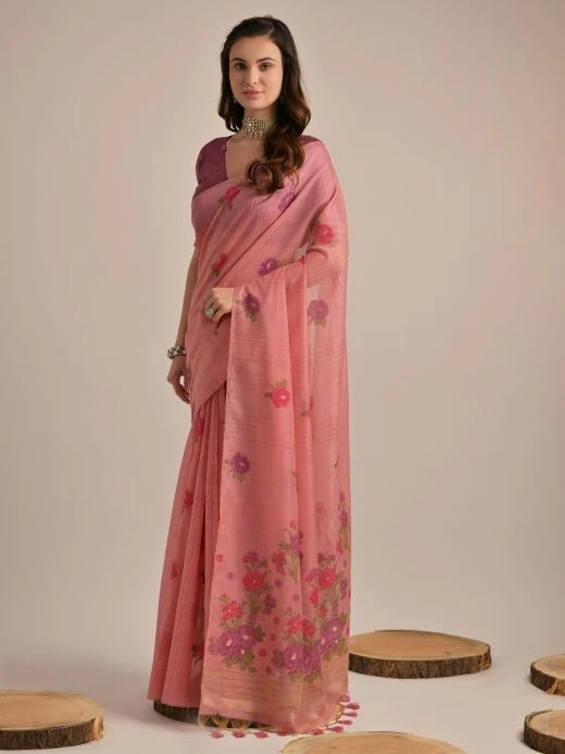 Embrace Elegance with Pink Saree and Plain Saree Styles
