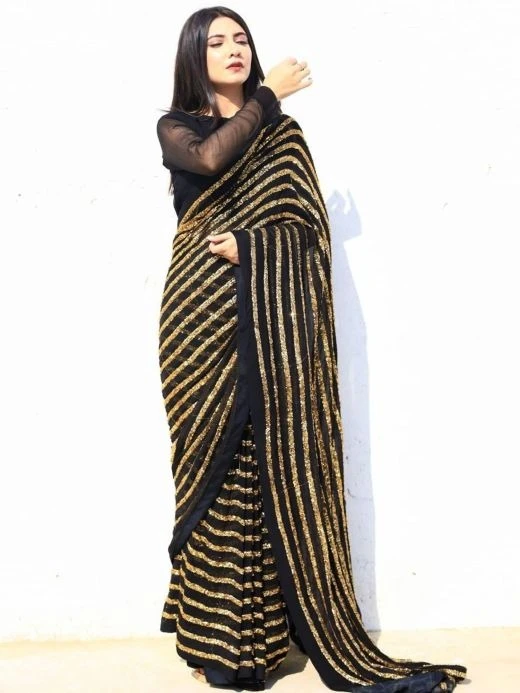 The Elegance of Black Saree and Chiffon Saree Styles