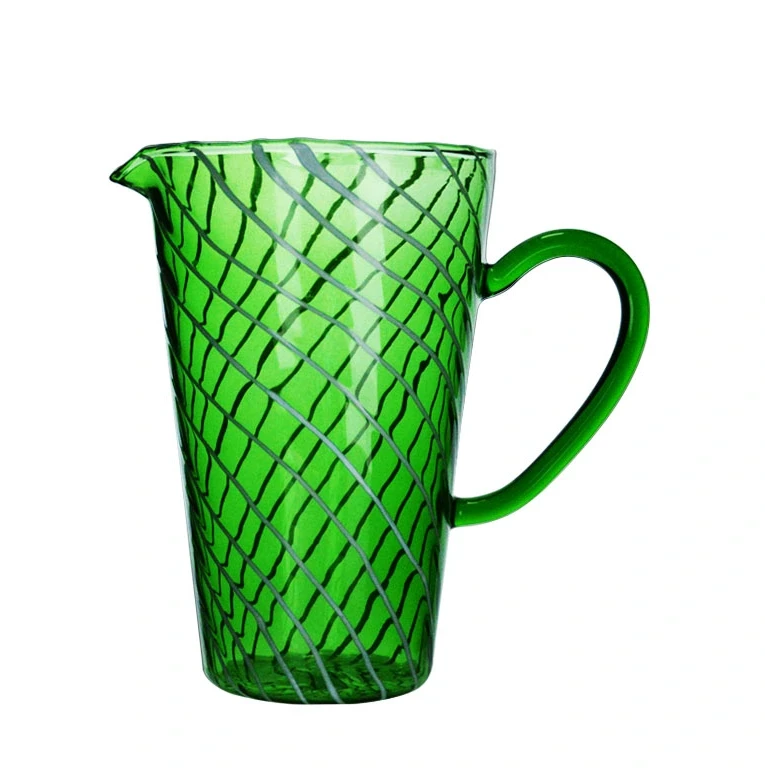 Borosilicate Glass Green Water Pitcher