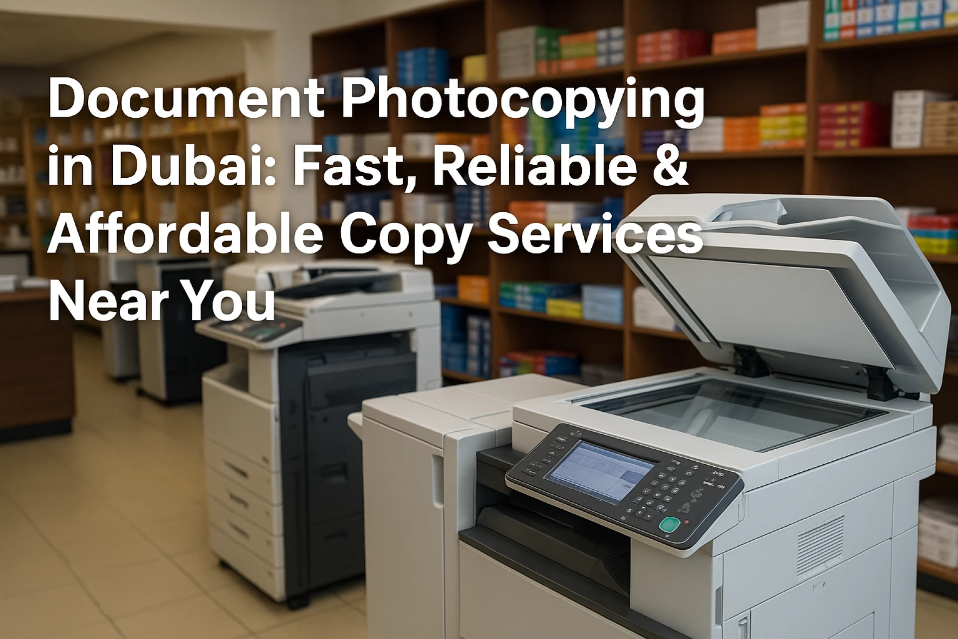 Document Photocopying in Dubai: Fast, Reliable & Affordable Copy Services Near You