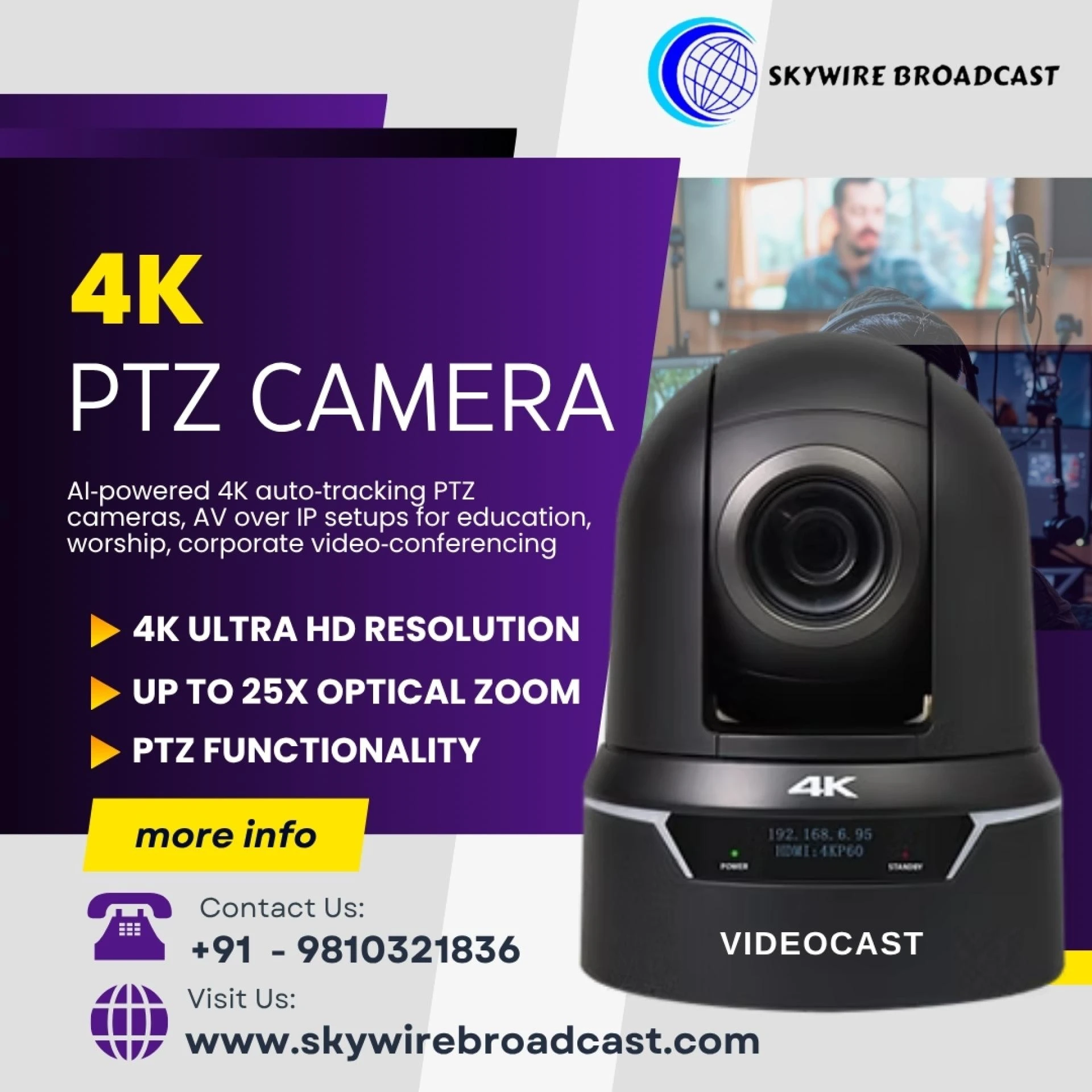Best 4k ptz camera for future Video Product 