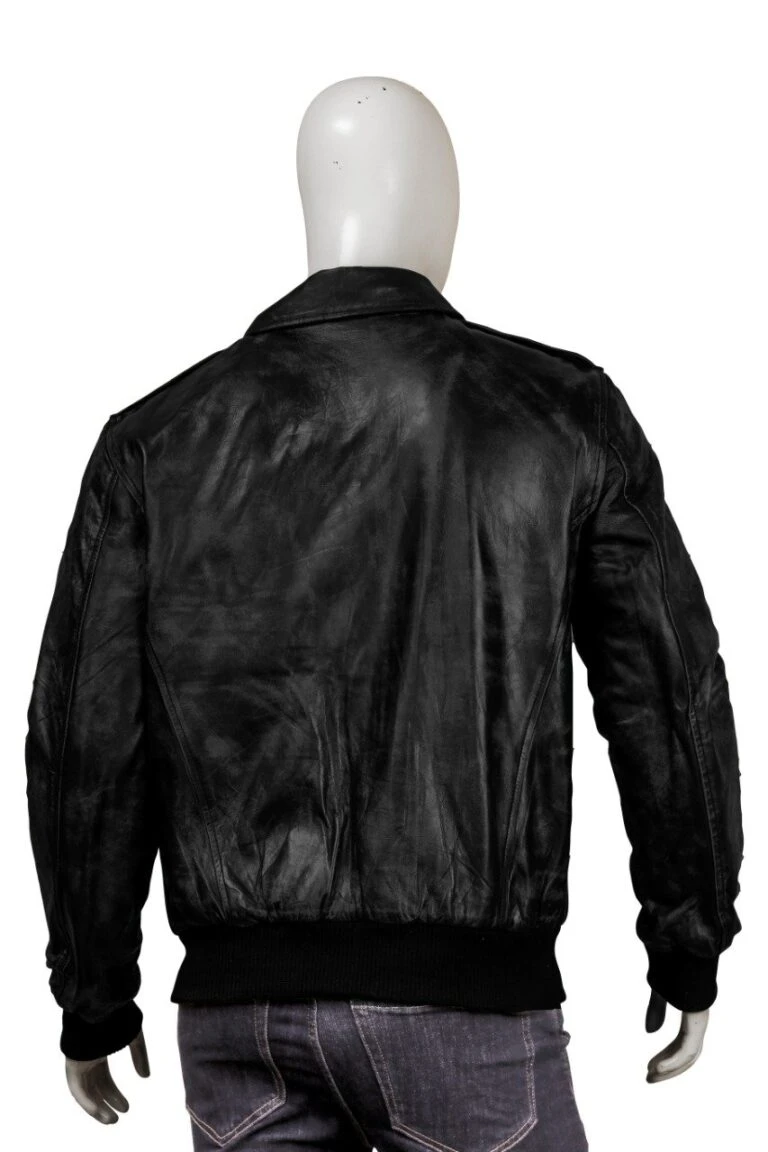 Black Bomber Real Sheepskin Leather Jacket Timeless Style Meets Ultimate Comfort