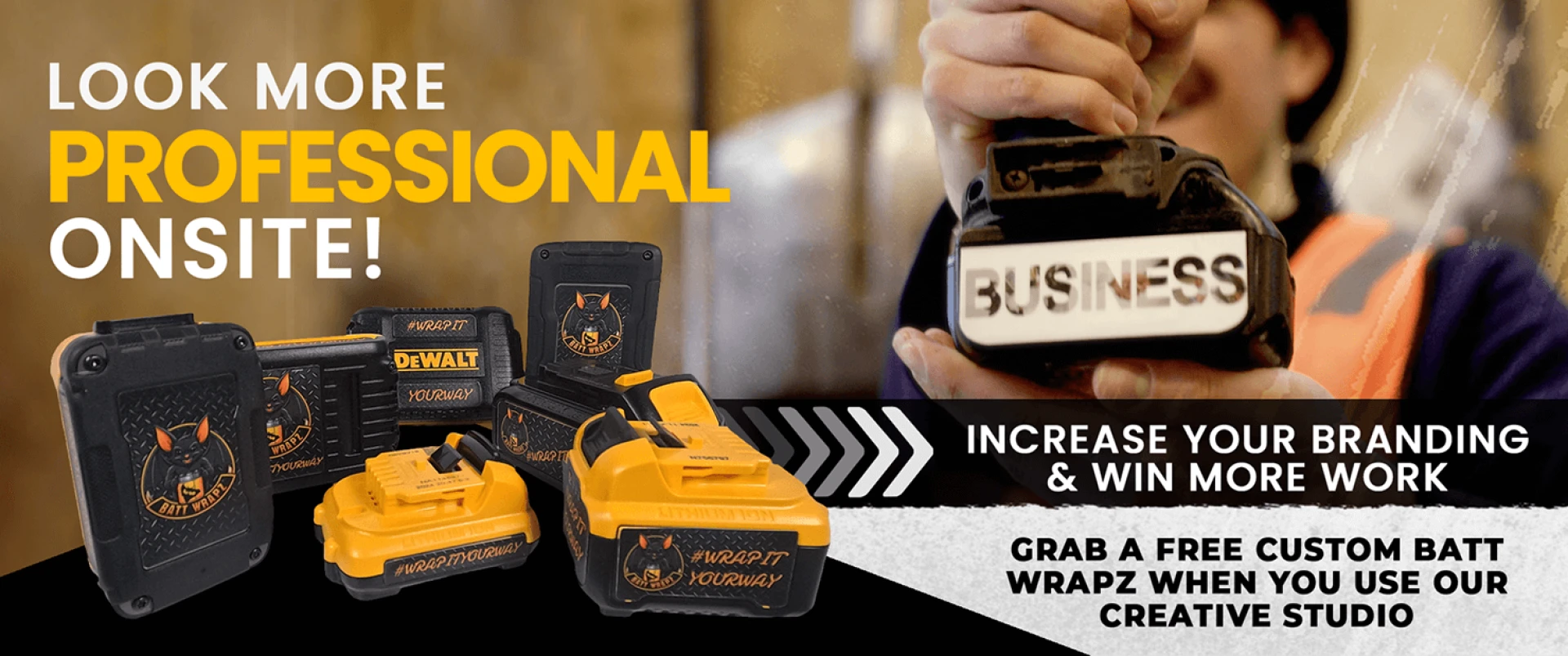 Boost Your Tools' Lifespan and Style with DeWalt Battery Wraps